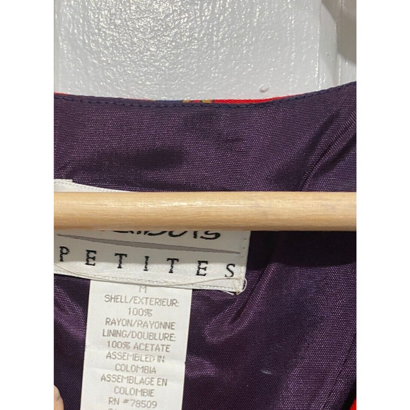 TALBOTS Petite Button Up Christmas Holiday Vest with ornaments design Medium - Picture 4 of 5